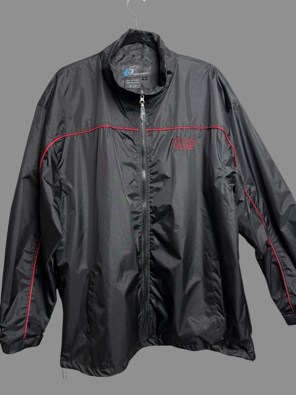 VTG El Cortez Windbreaker Hotel Casino Las Vegas Full Zip Jacket Men's L New